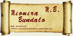 Miomira Bundalo vizit kartica